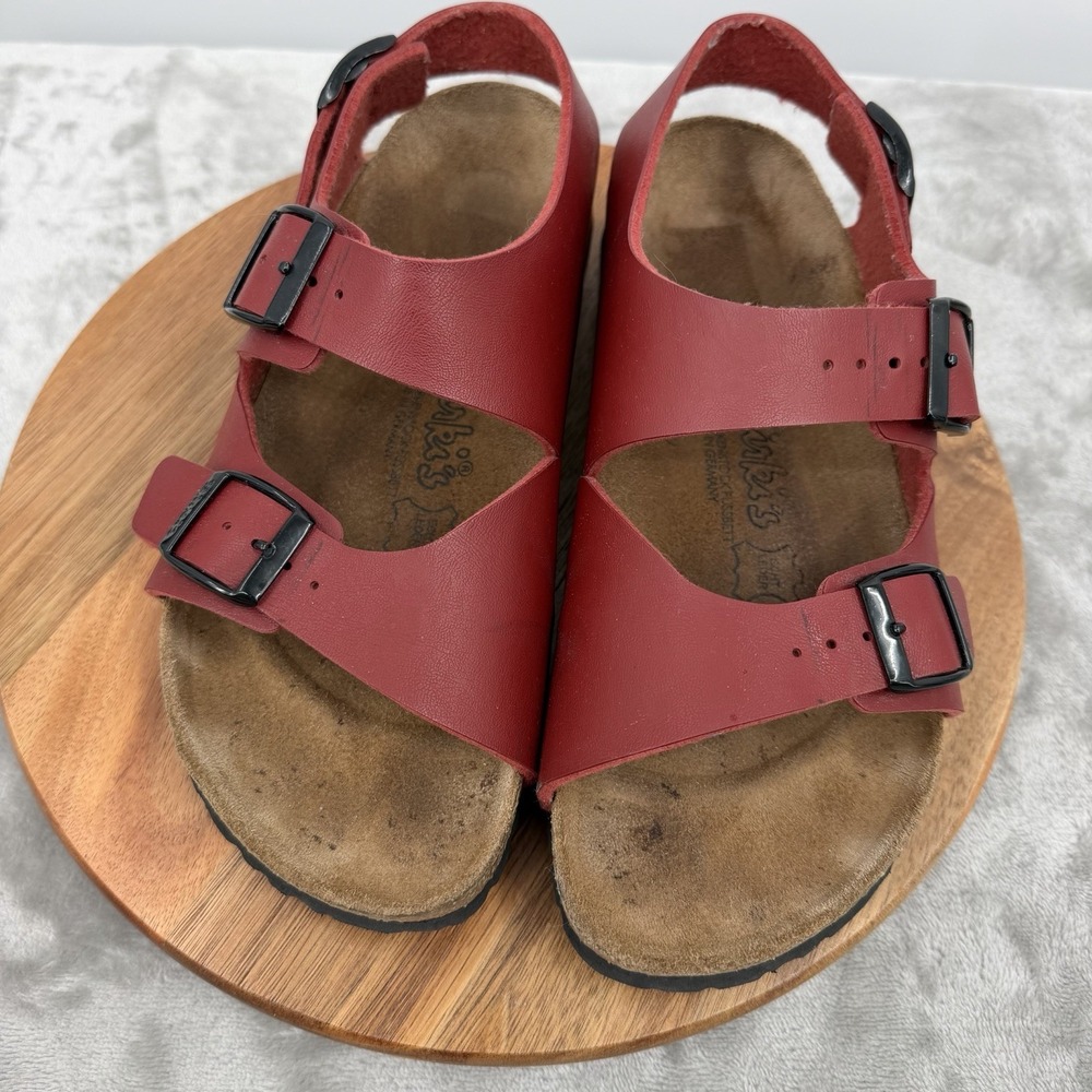 Birkenstock Sandal Womens 7 Milano Red Slingback Backstrap Sandals